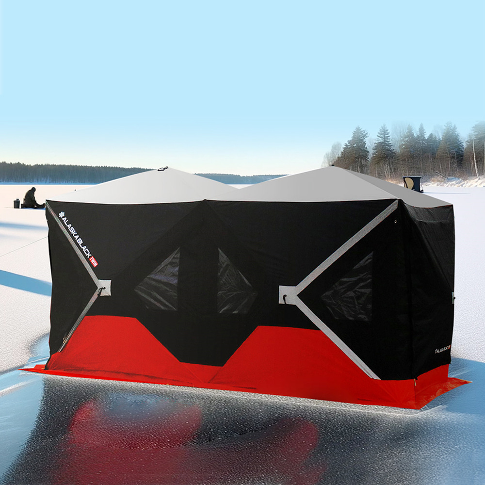 알래스카블랙 트윈  빙어 얼음 겨울 낚시 이글루 아이스 큐빅 텐트